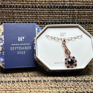 Bomb Party Rose Gold and Sapphire Necklace with Removable Pendant